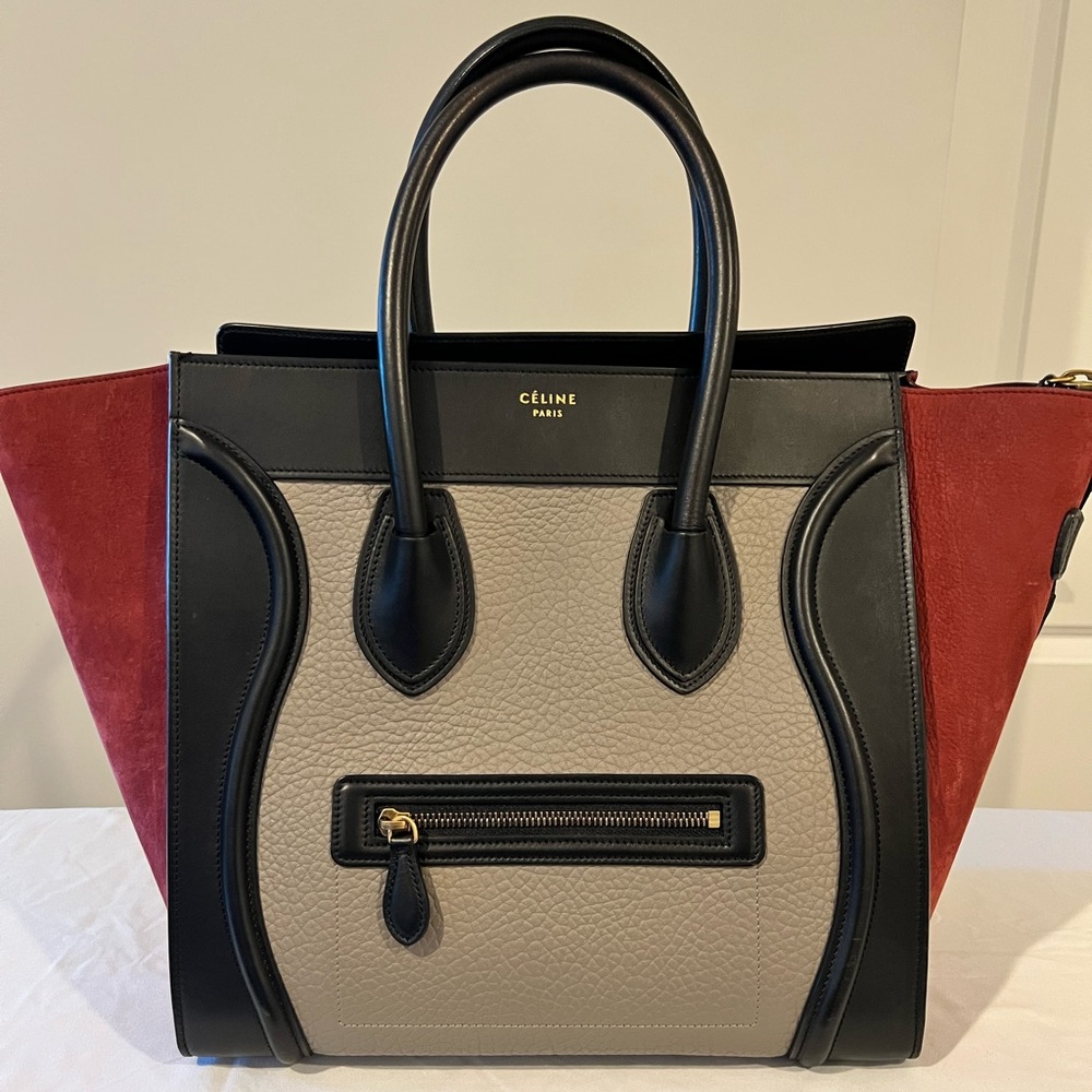 Céline
Luggage Mini Shopper Tricolor Hand Bag Tote
